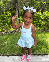 Seaside Glow Tulle Bow Clips